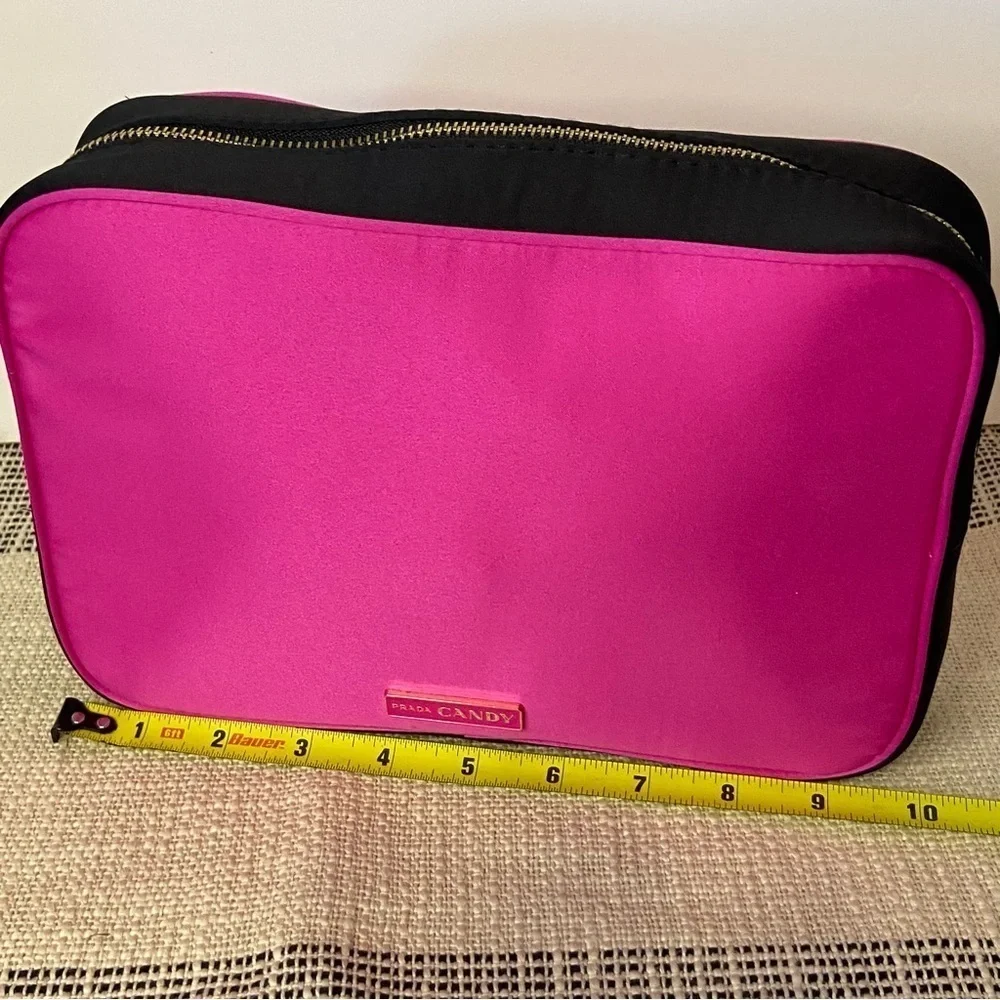 PRADA / Candy Pink & Black Cosmetic Bag